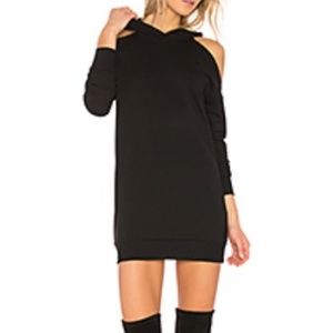 Delia Cold Shoulder Sweatshirt Dress